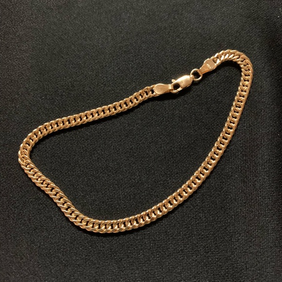 Curb bracelet genuine gold 18K - Picture 4 of 5